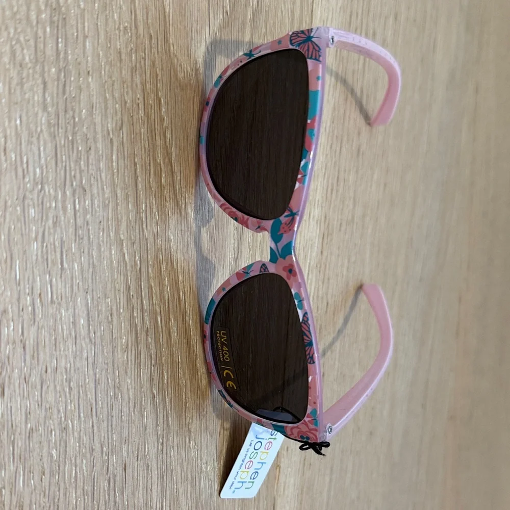 NWT Stephen Joseph Bundle of 2 Pair of Kids Sunglasses - Pink and Multicolor